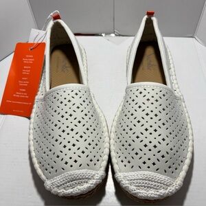 Sea Star Beachwear Beachcomber Espadrille Women's 8 White Eyelet Perforated  New